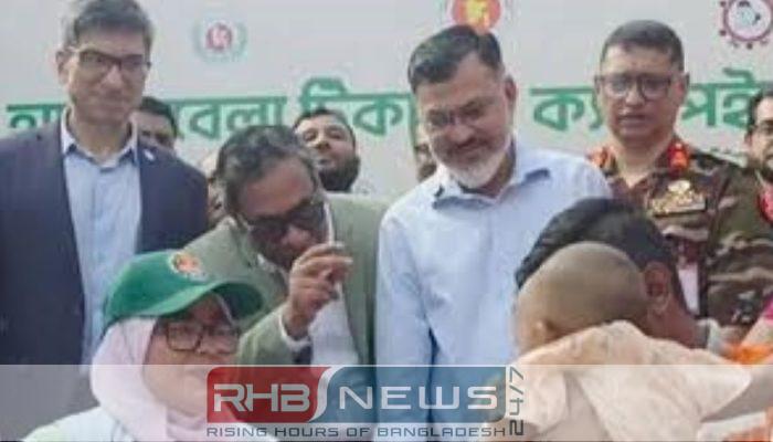 হাম-রুবেলা টিকাদান ক্যাম্পেইন উদ্বোধন করলেন..