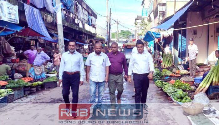 শ্রীমঙ্গল পৌরসভার নতুন বাজার পরিদর্শনে..