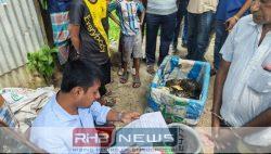 আগৈলঝাড়ায় ভ্রাম্যমান আদালতের অভিযানে কচ্ছপ..