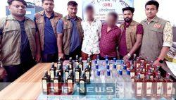 মৌলভীবাজারে ডিবির অভিযানে ৪৫ বোতল..